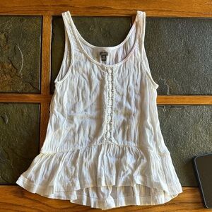 White Sleeveless Top